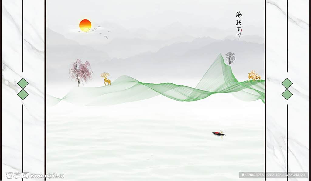 新中式背景