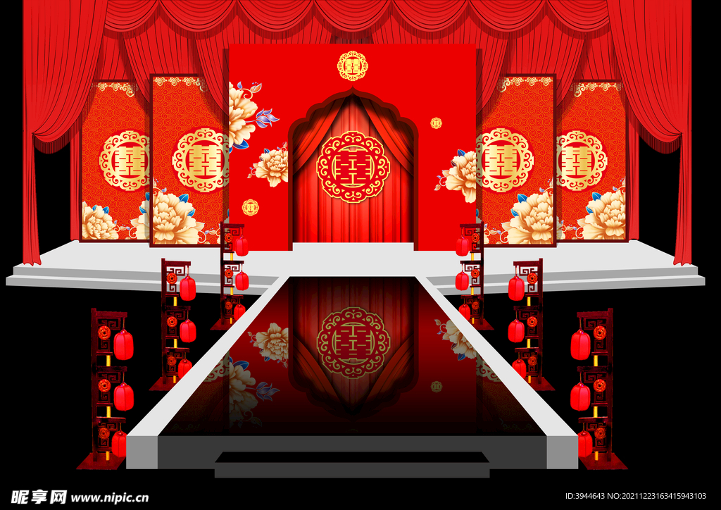 中式主题婚礼舞台