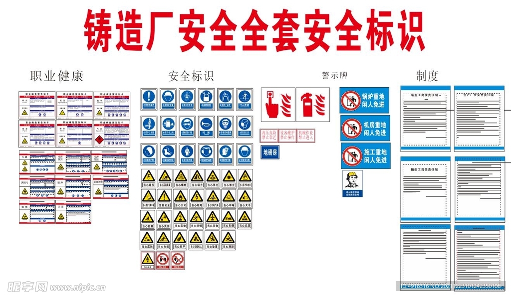 铸造厂安全全套标识