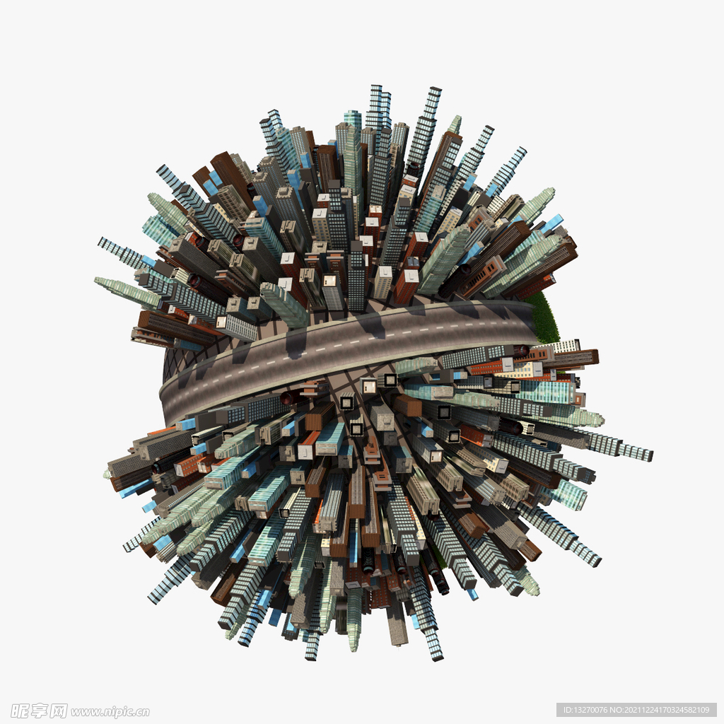 3D球形城市