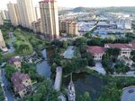 楼房楼层小区建筑绿化水池