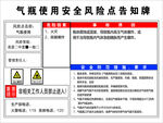 气瓶使用风险告知牌