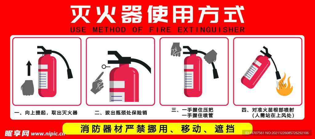 灭火器使用方法