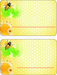 黄色蜂蜜名片模板
