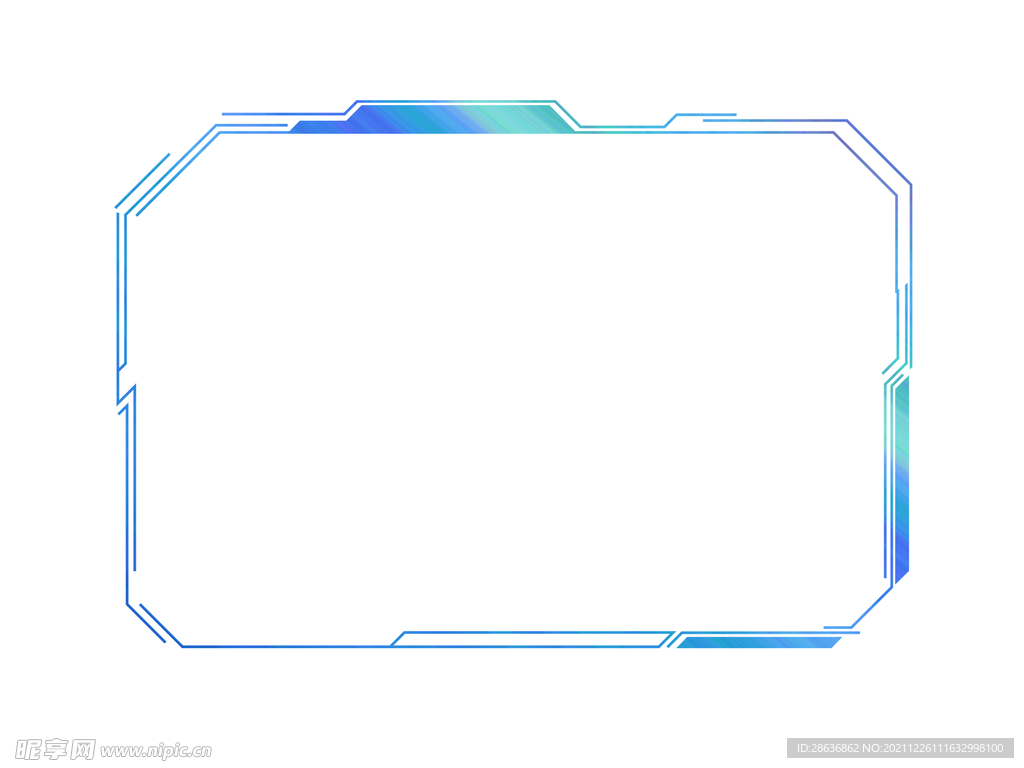 科技边框蓝色边框素材