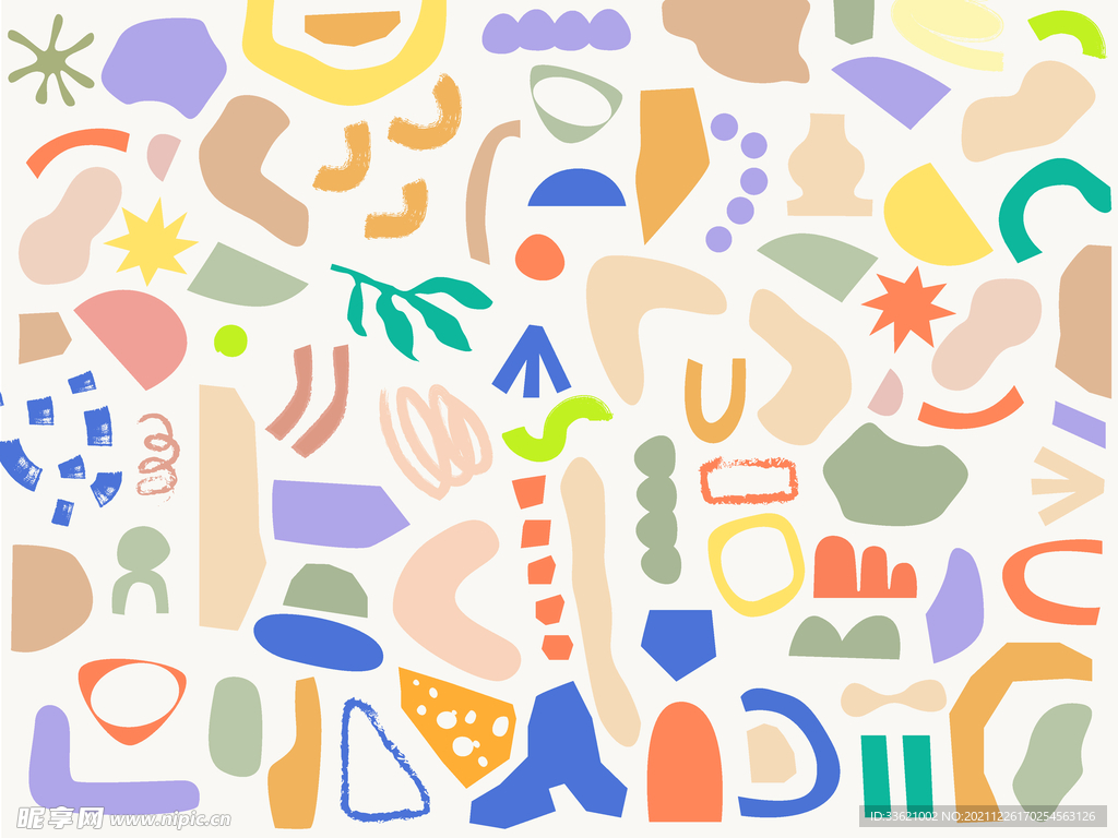 涂鸦色彩 色块装饰画  