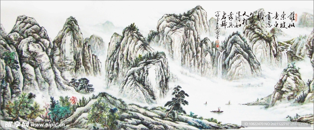 水墨山水背景