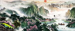 水墨山水背景