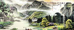 水墨山水背景