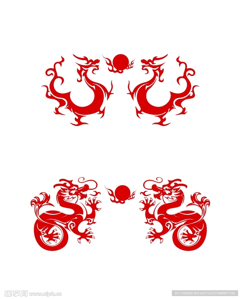 中式龙纹图案设计