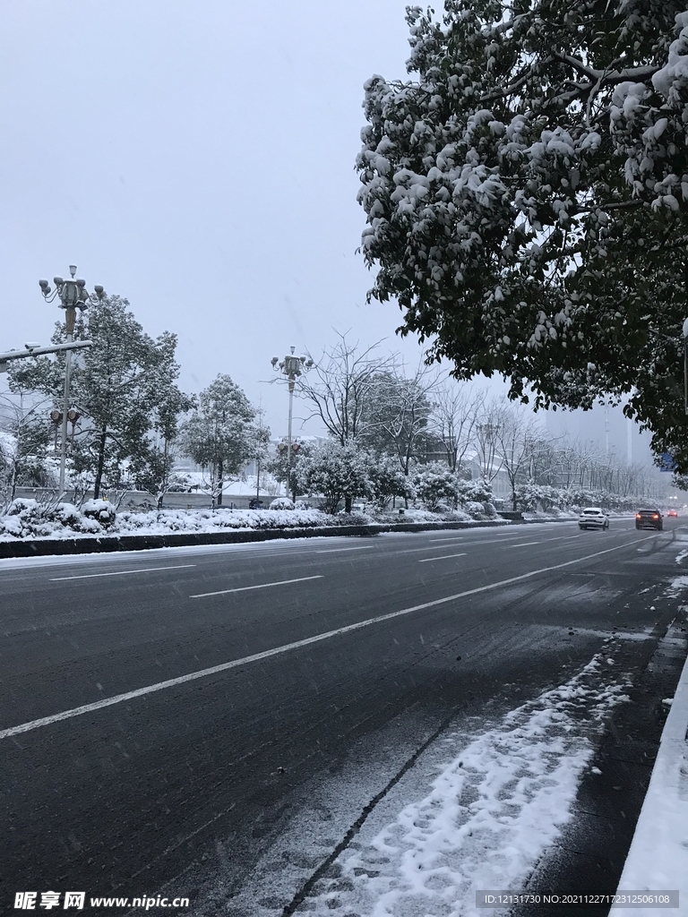 公路雪景 