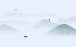 山水画PS分层
