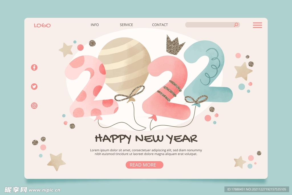 2022手绘新年网页