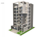 C4D模型公寓楼外观设计
