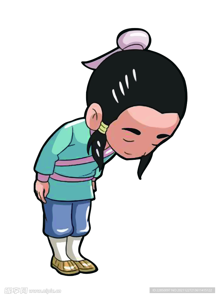 鞠躬礼形象图