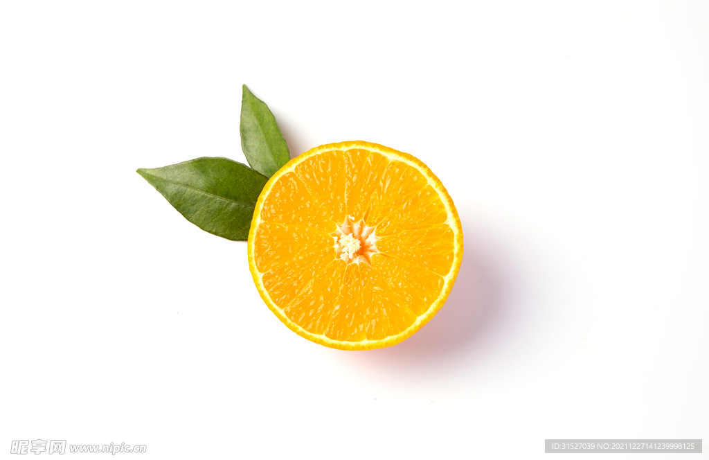 切开橙子图片