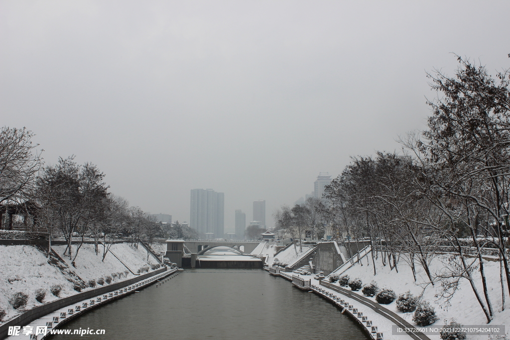 长安雪景