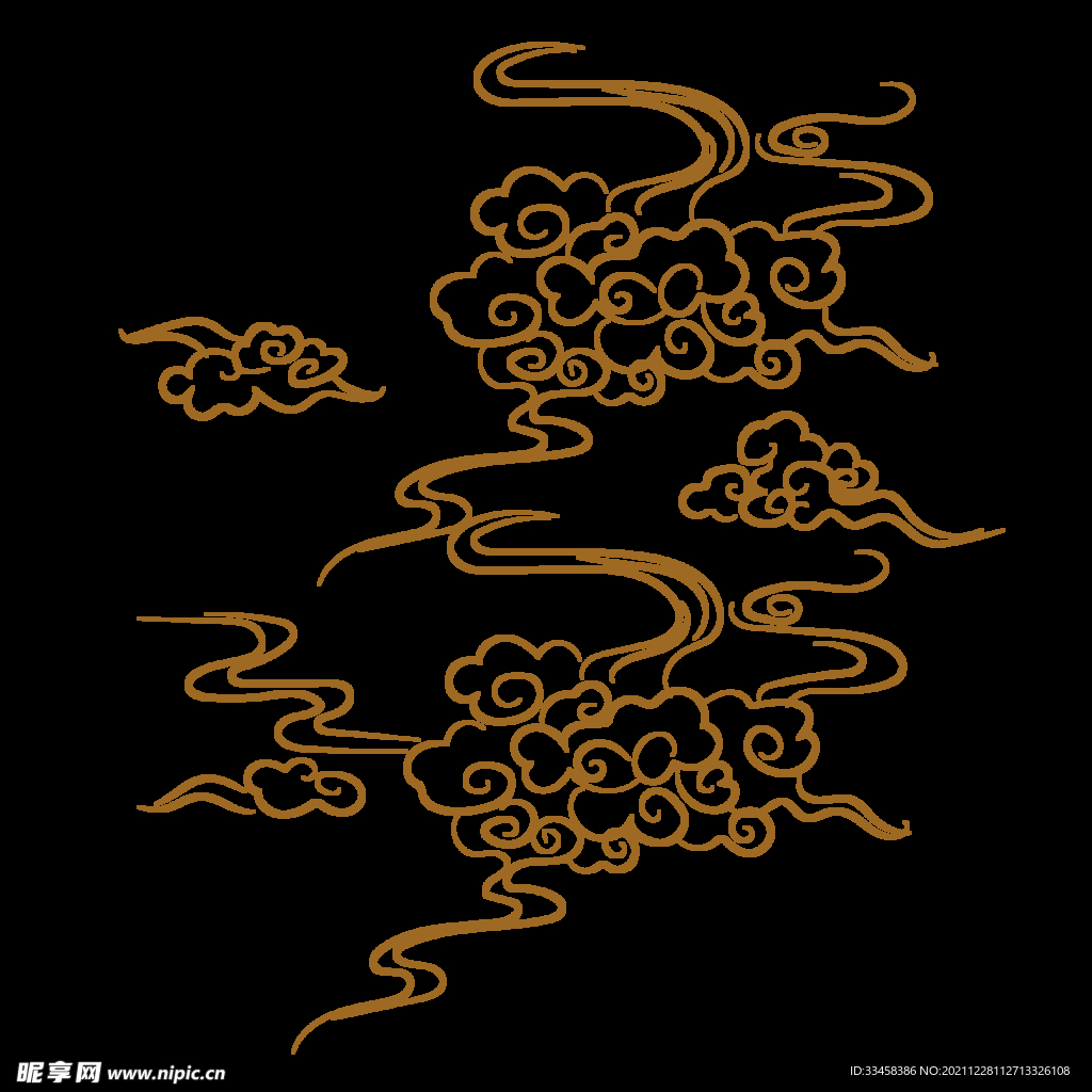 手绘云纹底纹