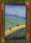 文森特·梵高油画雨中的桥高清图