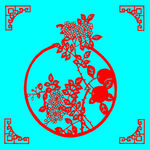 花卉与果实剪纸