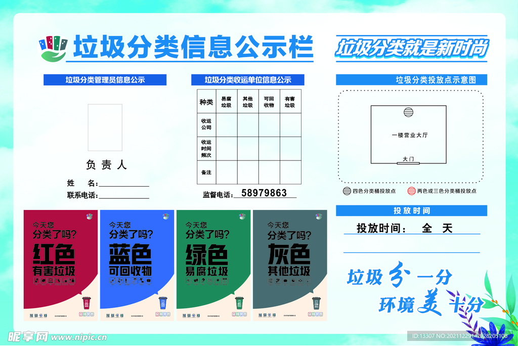 垃圾分类信息公示栏