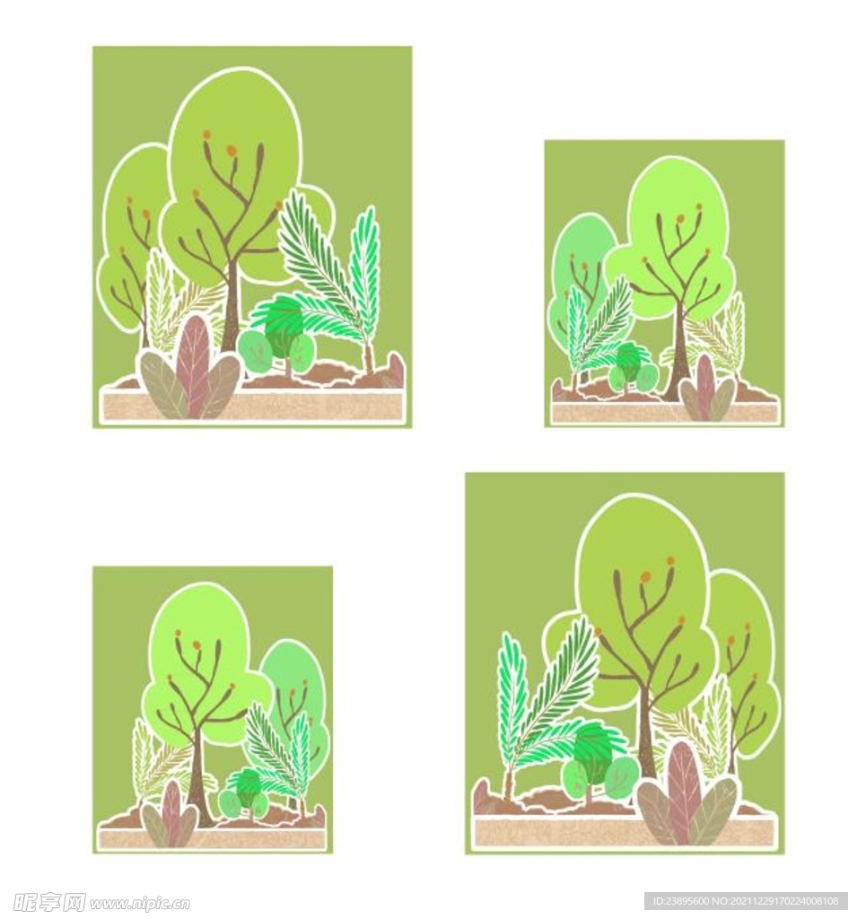 背景板 森林 KT板
