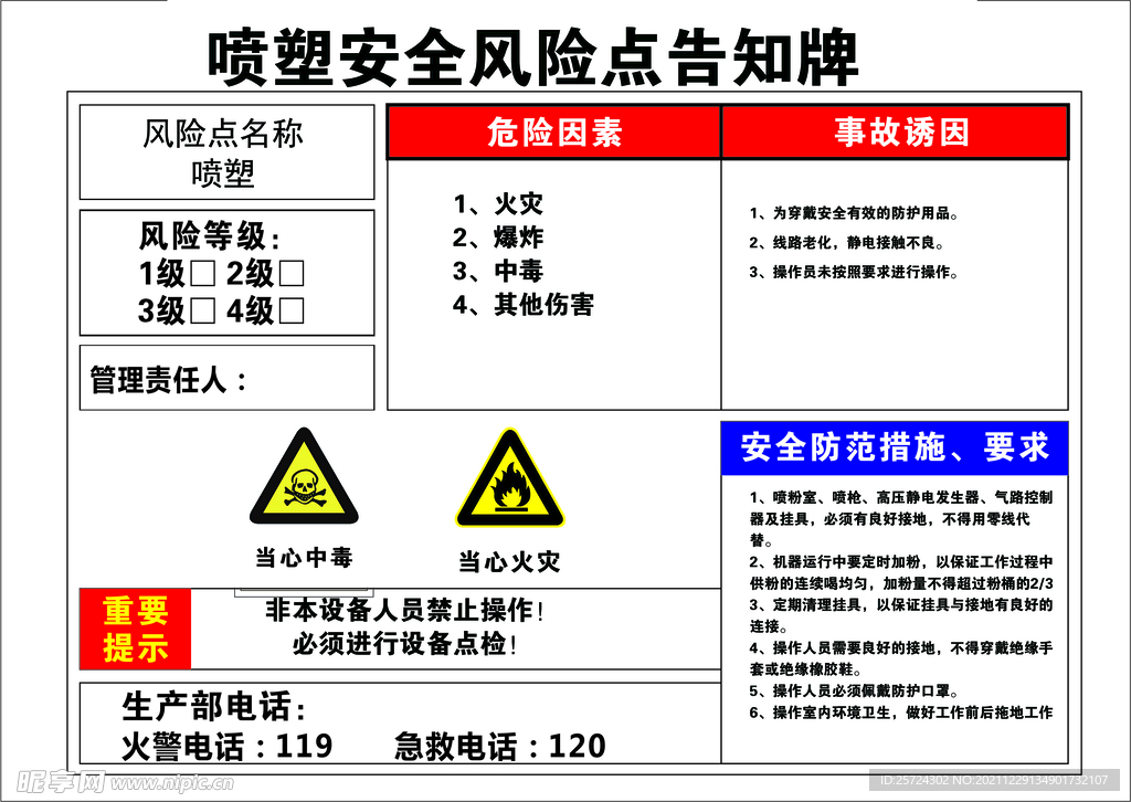 喷塑风险点