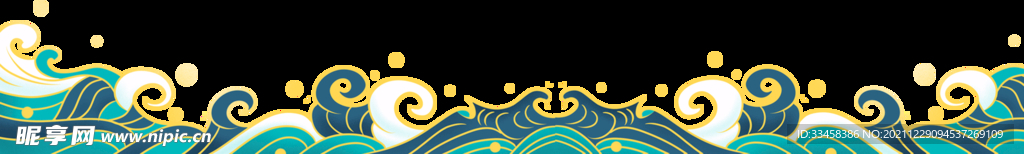 国风国画浪花