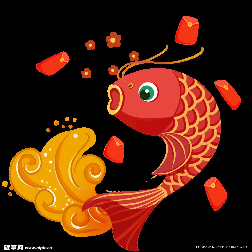 国潮环保锦鲤元素