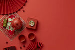 新年中国风红色元素背景