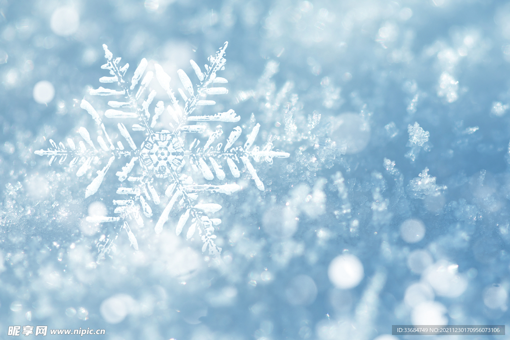 六角雪花 素材 冰雪 背景