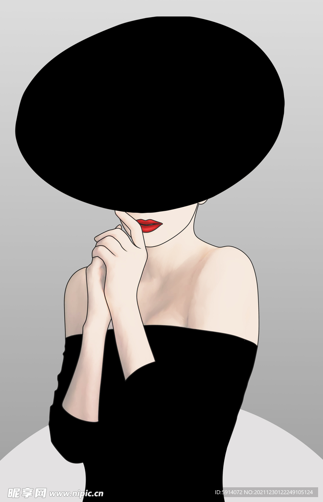 晶瓷画美女