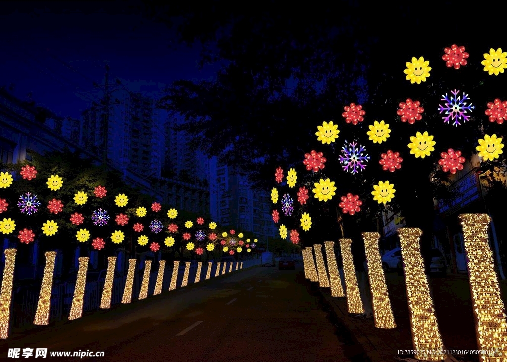春节行道树灯饰