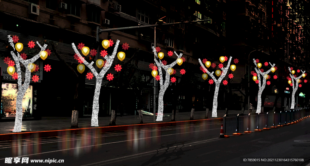  行道树灯饰 
