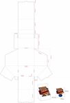 商品展示盒白盒刀模图