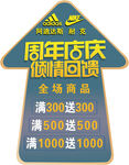 阿迪耐克周年庆地贴