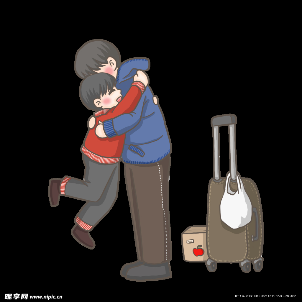 春运回到家拥抱