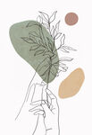 晶瓷画抽象花草手