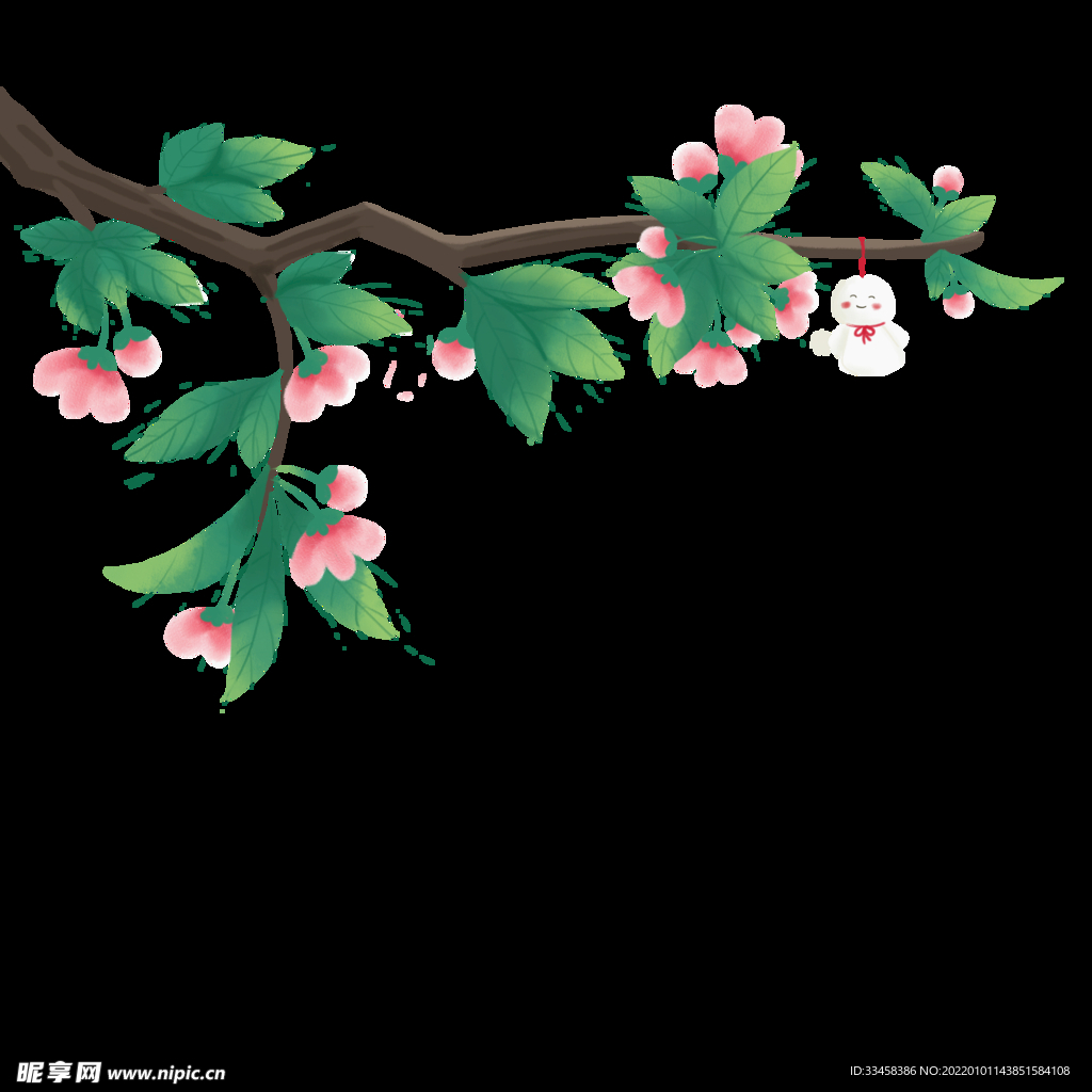 春天 海棠花 花枝 树枝