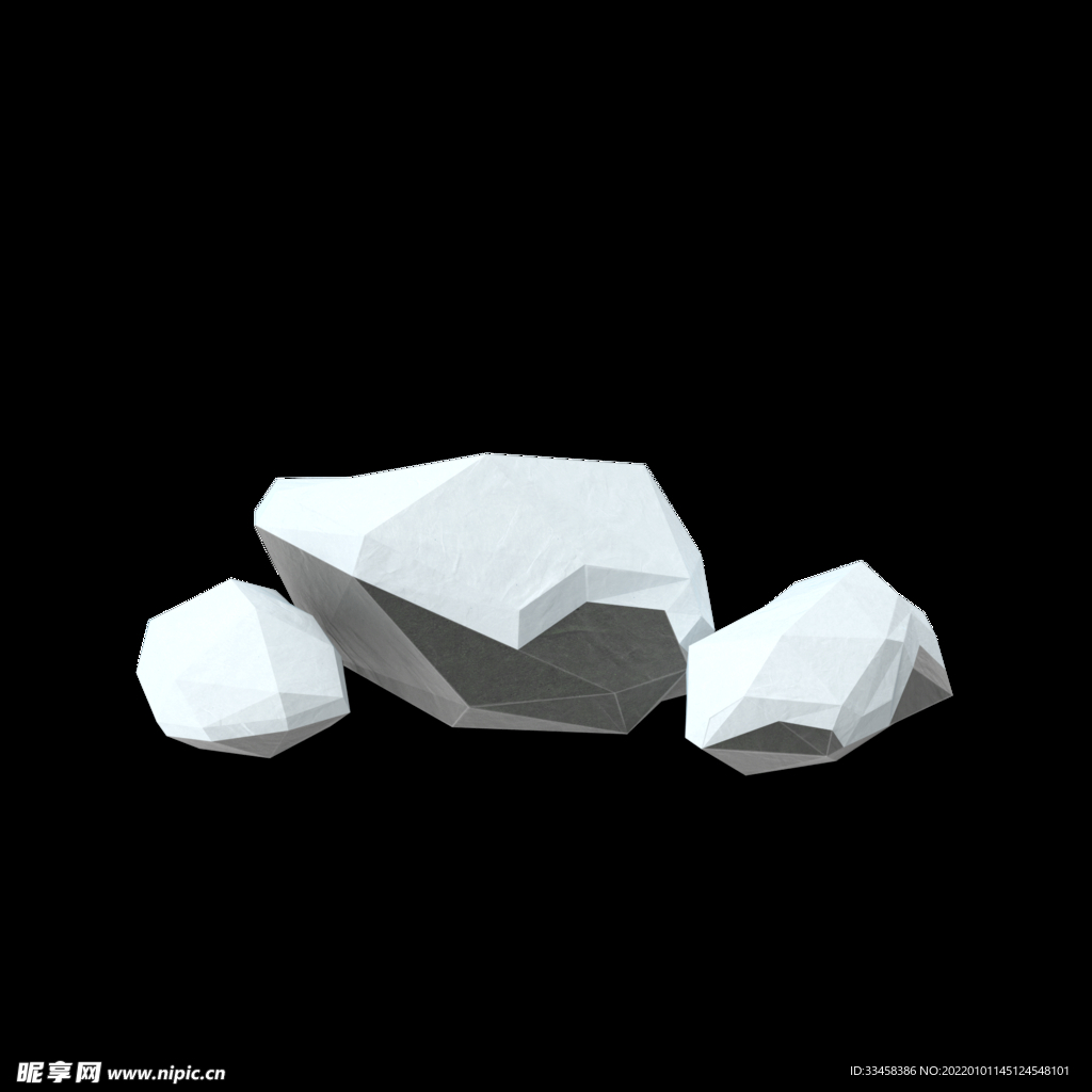 冬天的真实石头