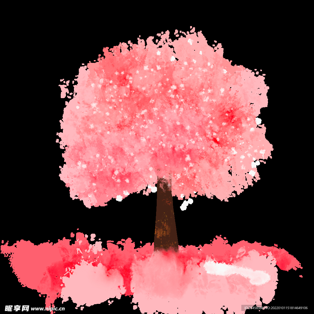 樱花树粉色梦幻春天