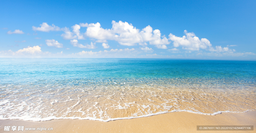 海浪沙滩背景