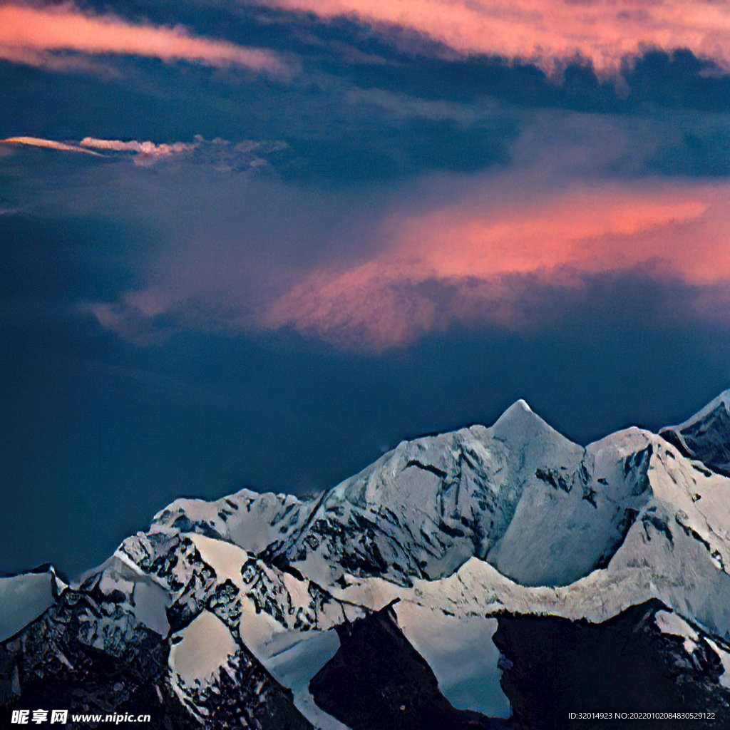 山川雪山风景装饰画