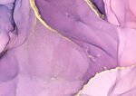 紫色晕染线条装饰画
