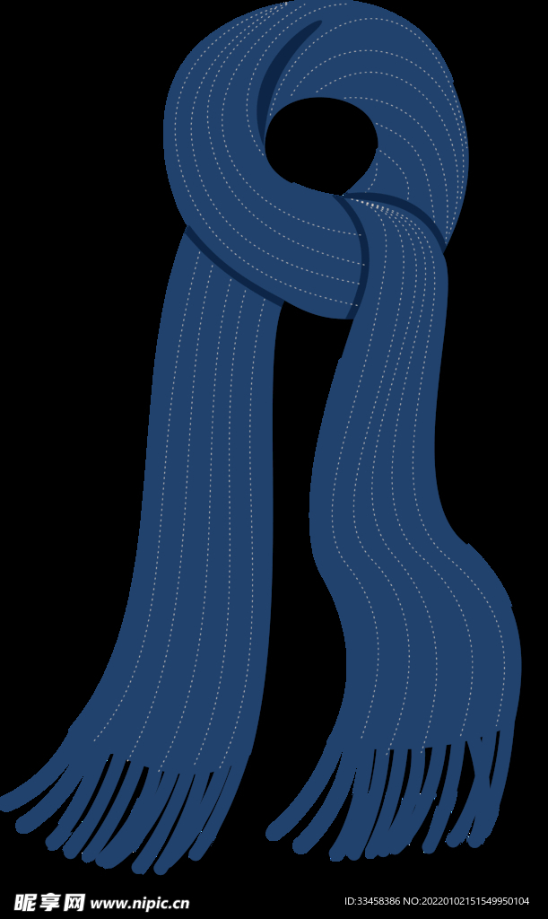 矢量冬天围脖深色图案