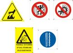 五种警告标示牌