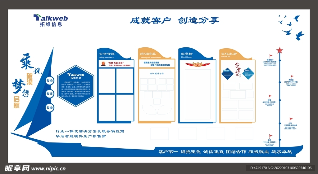 公司企业文化墙
