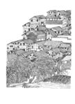 白描山水
