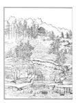 白描山水 