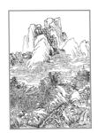 白描山水